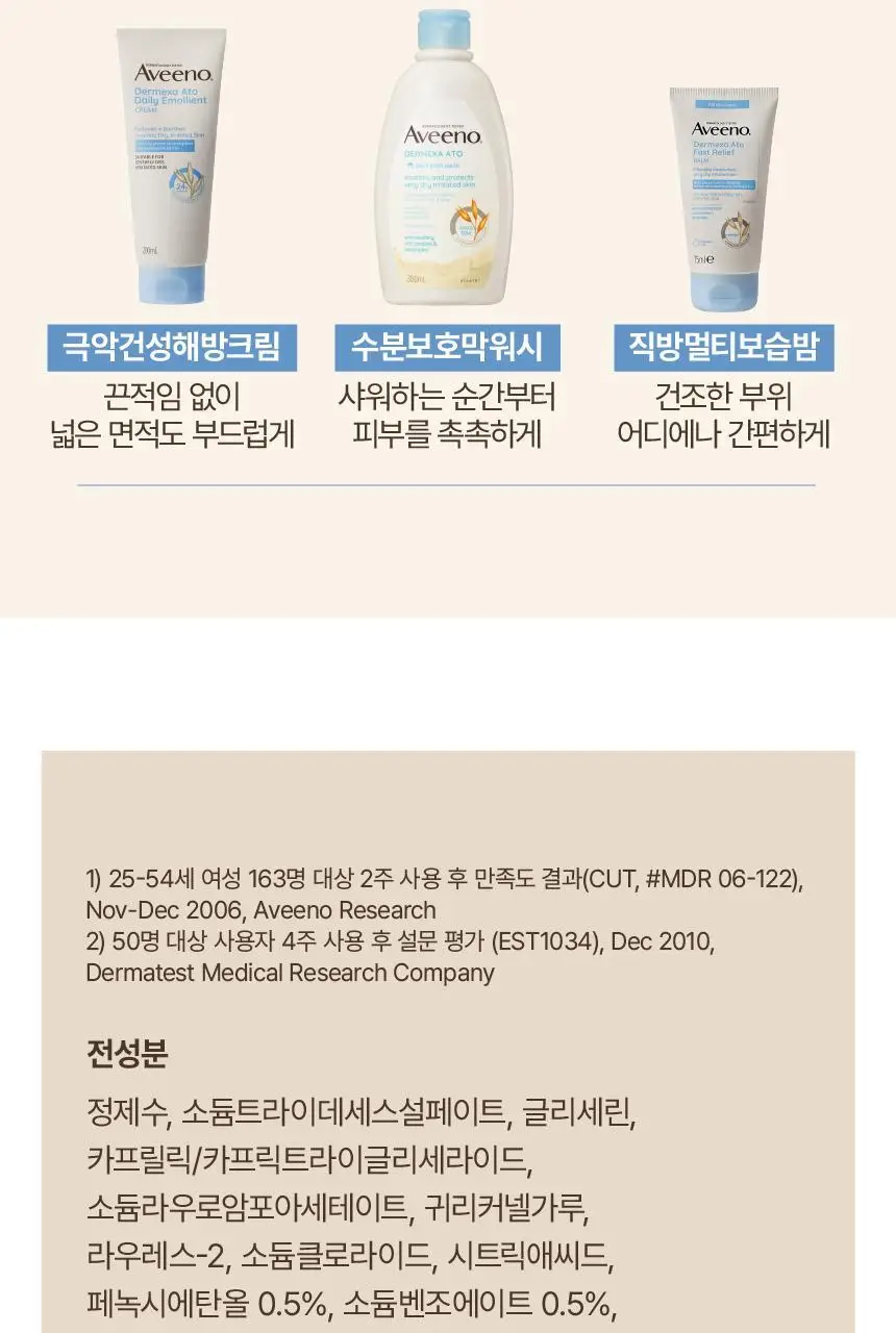 [판테놀워시] 아비노 더멕사 아토 데일리 바디 워시 300ml 상세페이지 8